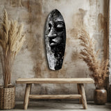 Graphite Woman Glass Wall Art