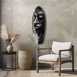 Graphite Woman Glass Wall Art