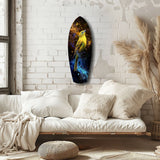 Yellow Bird Glass Wall Art