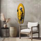 Einstein Posing Glass Wall Art