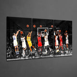 NBA Scores Mega Glass Wall Art