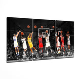 NBA All Stars Mega Glass Wall Art