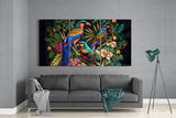 Tropical Birds Mega Glass Wall Art