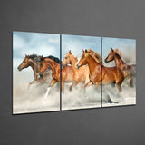 Horses Mega Glass Wall Art