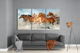 Horses Mega Glass Wall Art