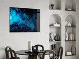 Blue Smoke Glass Wall Art