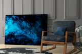 Blue Smoke Glass Wall Art