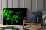 Green Smoke Glass Wall Art