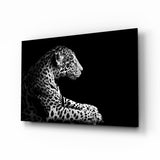 Arte de pared de vidrio de Leopardo