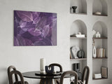 Purple Leaf Glass Wall Art