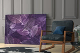 Purple Leaf Glass Wall Art