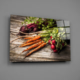 Carrot and Radish Glass Wall Art