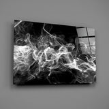 White Smoke Glass Wall Art