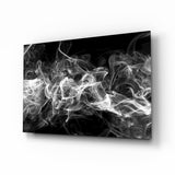 White Smoke Glass Wall Art