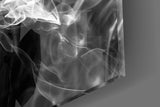 White Smoke Glass Wall Art