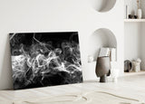 White Smoke Glass Wall Art