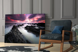 Sunset Landscape Glass Wall Art