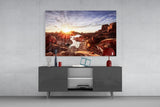 Canyon and Sunset Glass Wall Art