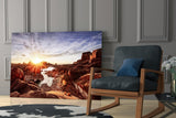 Canyon and Sunset Glass Wall Art