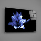 Purple Flower Glass Wall Art