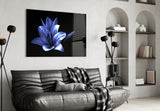 Purple Flower Glass Wall Art