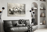 Running Horses Glass Wall Art