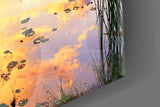 Sunset on the Dock Glass Wall Art