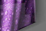 Purple Rose Glass Wall Art