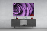 Purple Rose Glass Wall Art