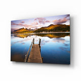 Lake Landscape Glass Wall Art