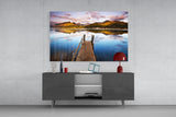 Lake Landscape Glass Wall Art