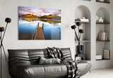 Lake Landscape Glass Wall Art