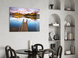 Lake Landscape Glass Wall Art