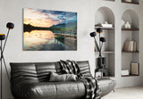 Lake Landscape Glass Wall Art