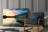 Lake Landscape Glass Wall Art