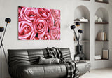 Pink Rose Glass Wall Art