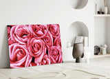 Pink Rose Glass Wall Art