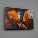 Abstract Woman Portrait Glass Wall Art