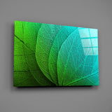 Green Leaf Glass Wall Art