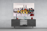 Abstract City Glass Wall Art