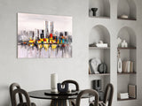 Abstract City Glass Wall Art