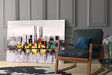 Abstract City Glass Wall Art