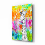 Giraffe Glass Wall Art