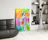 Giraffe Glass Wall Art