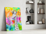 Giraffe Glass Wall Art