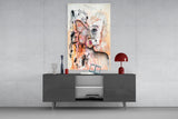 Abstract Woman Glass Wall Art