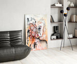 Abstract Woman Glass Wall Art