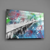 Illustration Dock Glass Wall Art