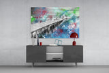 Illustration Dock Glass Wall Art