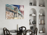 Illustration bridge Glass Wall Art